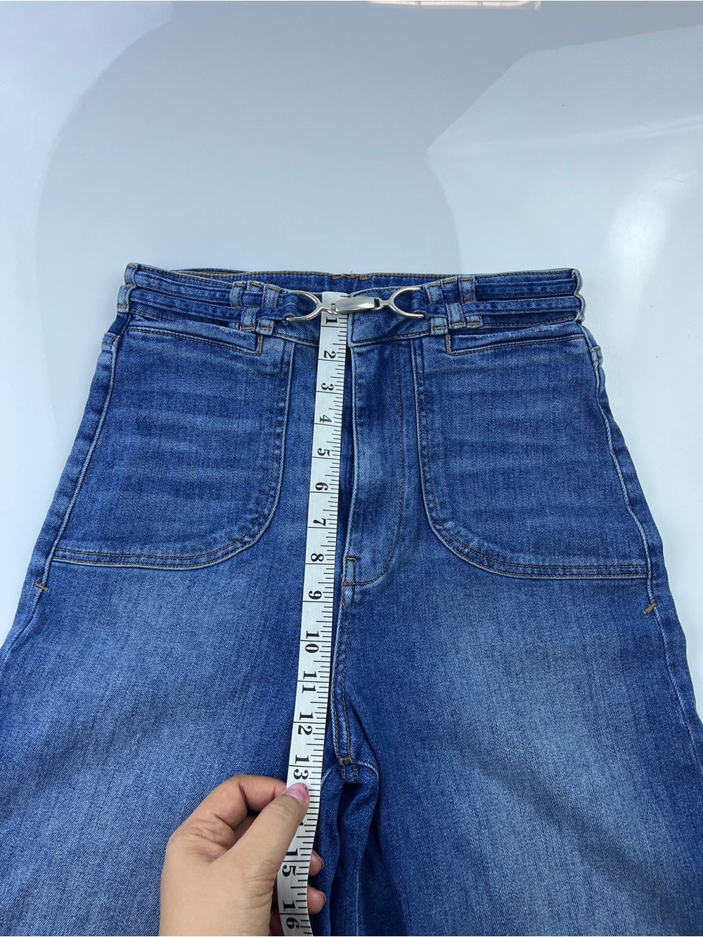 Anthropologie Pilcro Uptown High-Rise Wide-Leg Jeans N262-7 - Picture 11 of 13